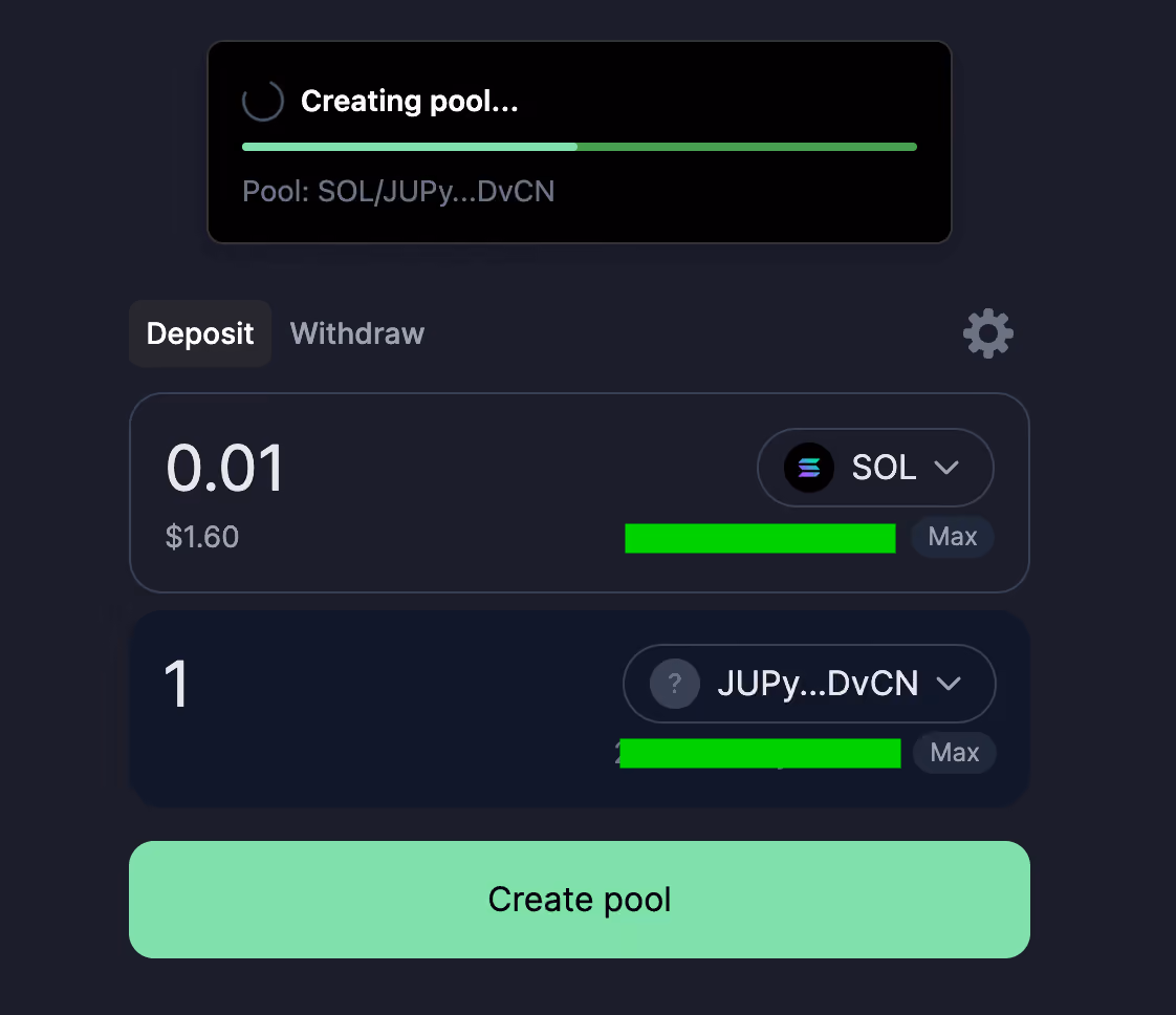 pump AMM ui